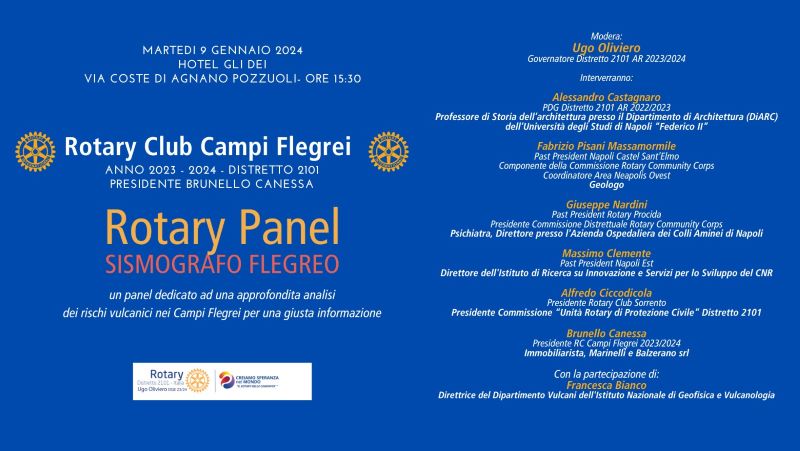 Rotary Club Campi Flegrei: panel sui fenomeni sismici dell’area flegrea