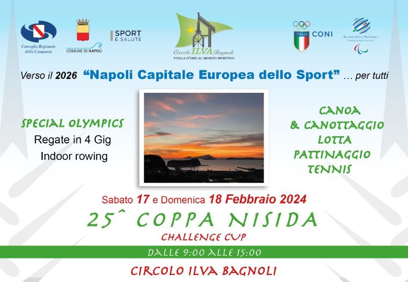 Circolo Ilva Bagnoli, la Coppa Nisida per Napoli Capitale Europea dello Sport