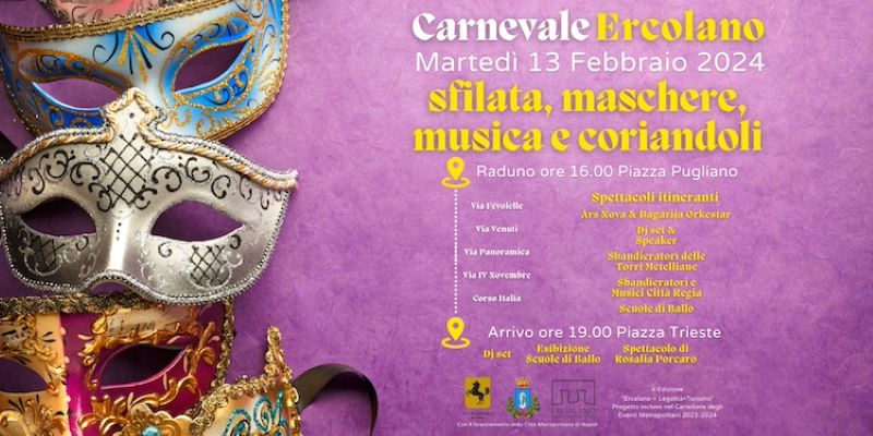Carnevale 2024 di Ercolano: legalità e turismo tema con l’Amore non si scherza