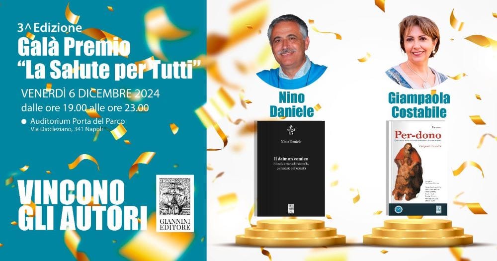 Gianpaola Costabile e Nino Daniele premiati per la sezione cultura del ‘Premio Salute’