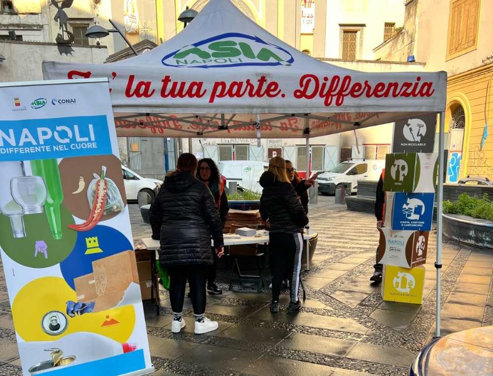Asia – Conai, Napoli Differente nel Cuore: parte la nuova raccolta porta a porta nel centro cittadino