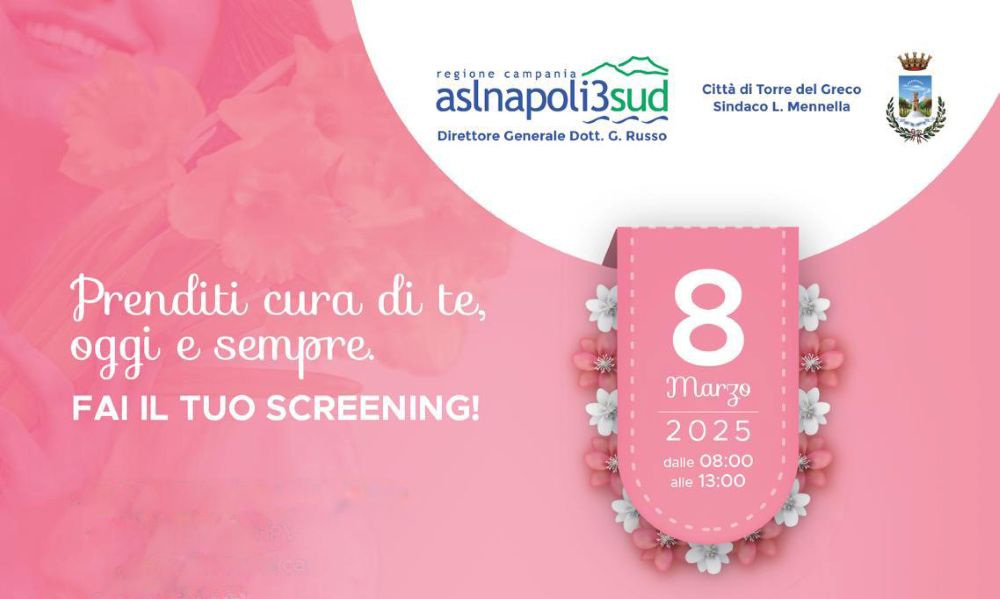 8 Marzo: ASL Napoli 3 Sud, screening gratuiti a Torre del Greco e Castellammare di Stabia