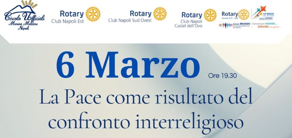 Rotary Club Napoli Est e dialogo per la pace: un incontro tra Imam, Rabbino e Francescano