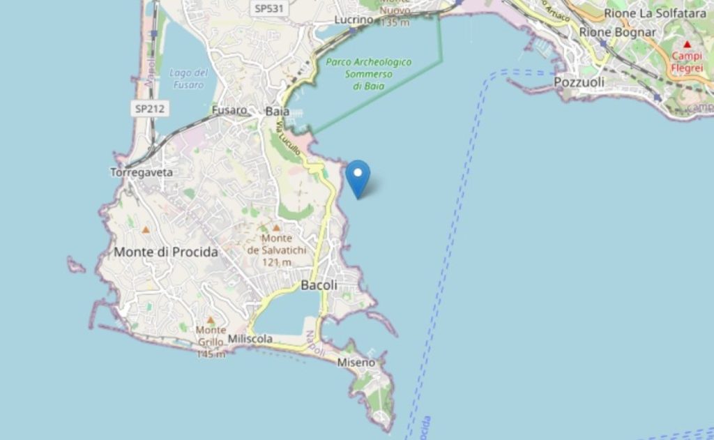 ULTIM’ORA – Terremoto di magnitudo 4,6 nei Campi Flegrei. Epicentro in mare tra Baia e Bacoli