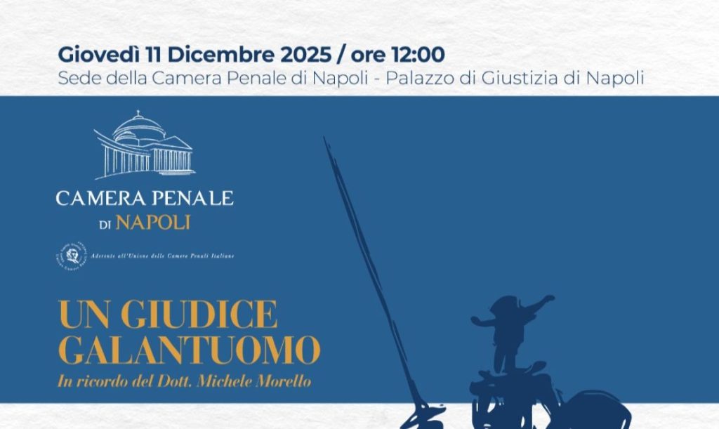 La Camera Penale di Napoli ricorda Michele Morello, il magistrato che assolse Tortora