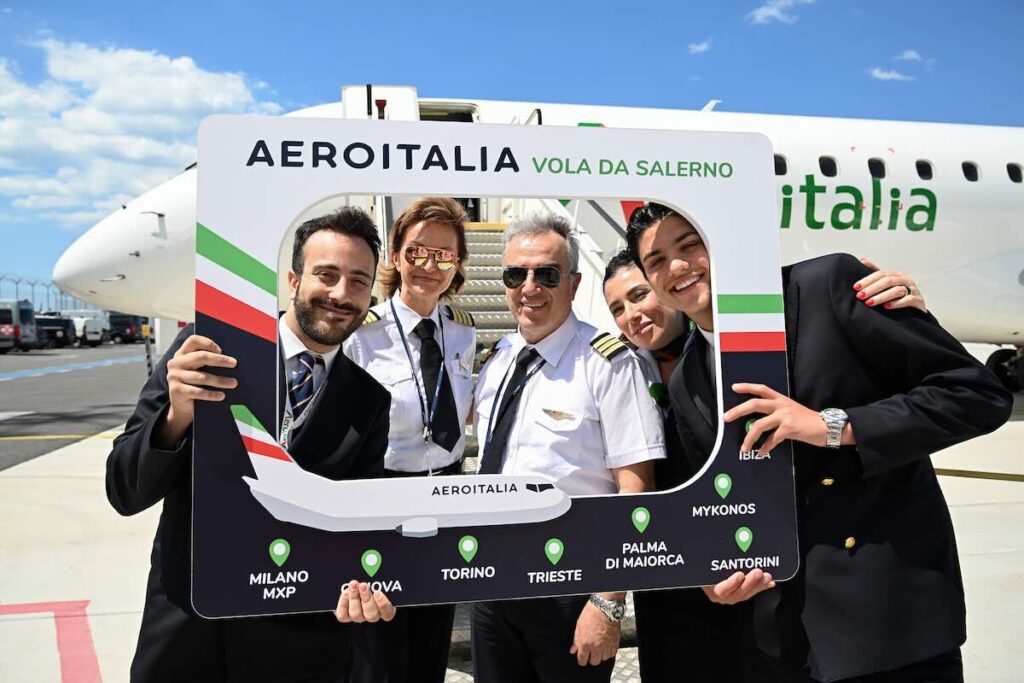 Aeroitalia decolla da Salerno: rotte per Milano, Torino, Genova, Trieste e mete internazionali